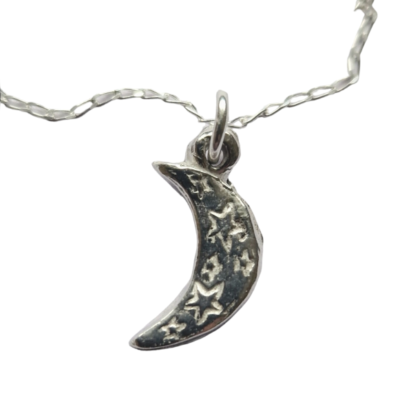 Silver moon hot sale pendant necklace