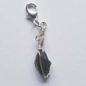 Moldavite Necklace - Wrapped In Sterling Silver Wire